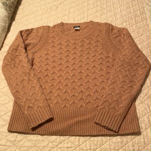 J Crew size M wool blend cable crew neck sweater